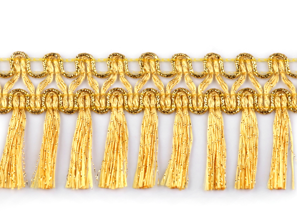 Gold Fringe, width: 4.5 cm (13.5 m/pack)Code: AU-45MM