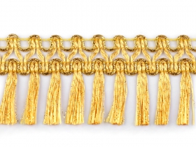 Textile Fringes - Gold Fringe, width: 4.5 cm (13.5 m/pack)Code: AU-45MM