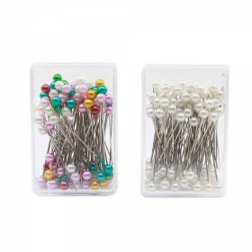 Colored Pearl Head Tailoring Pins, Lenght 38 mm (36 circles/box) - Colored and White Pearl Head Tailoring Pins, Lenght 40 mm (20 boxes/set)