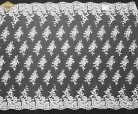 Metraje Rochii de Mireasa Dantela 11854, Culoare: Alba, (1 metru)