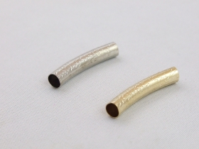 Zale Bijuterii, 4 mm (50 bucati/punga) - Tub Metalic Decorativ, Rotund, lungime 35 mm (10 bucati/set )