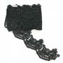 Lace with Sequins and Pearls, width 80 mm, Black  (13.72 m/roll) Code: LA0085  - 1