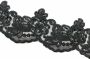 Lace with Sequins and Pearls, width 80 mm, Black  (13.72 m/roll) Code: LA0085  - 2