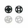 Plastic Sew-on Snaps, 13mm, White, Transparent, Black (1,000 pairs/box) - 1