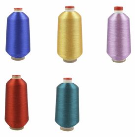 Metallic Thread Spool, 100 m/spool (10 spools/pack) - Embroidery Red Metallic Thread, Red, 250 g/cone