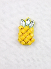 Aplicatii cu Cristale MT0261 Aplicatii de Cusut, Ananas, 2x3 cm (10 bucati/pachet)