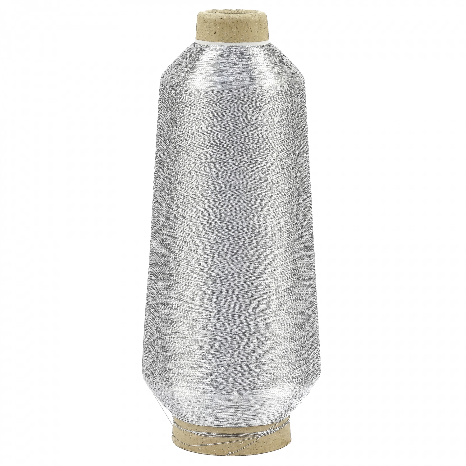 Embroidery Silver Metallic Thread, Silver, 125 gr/cone