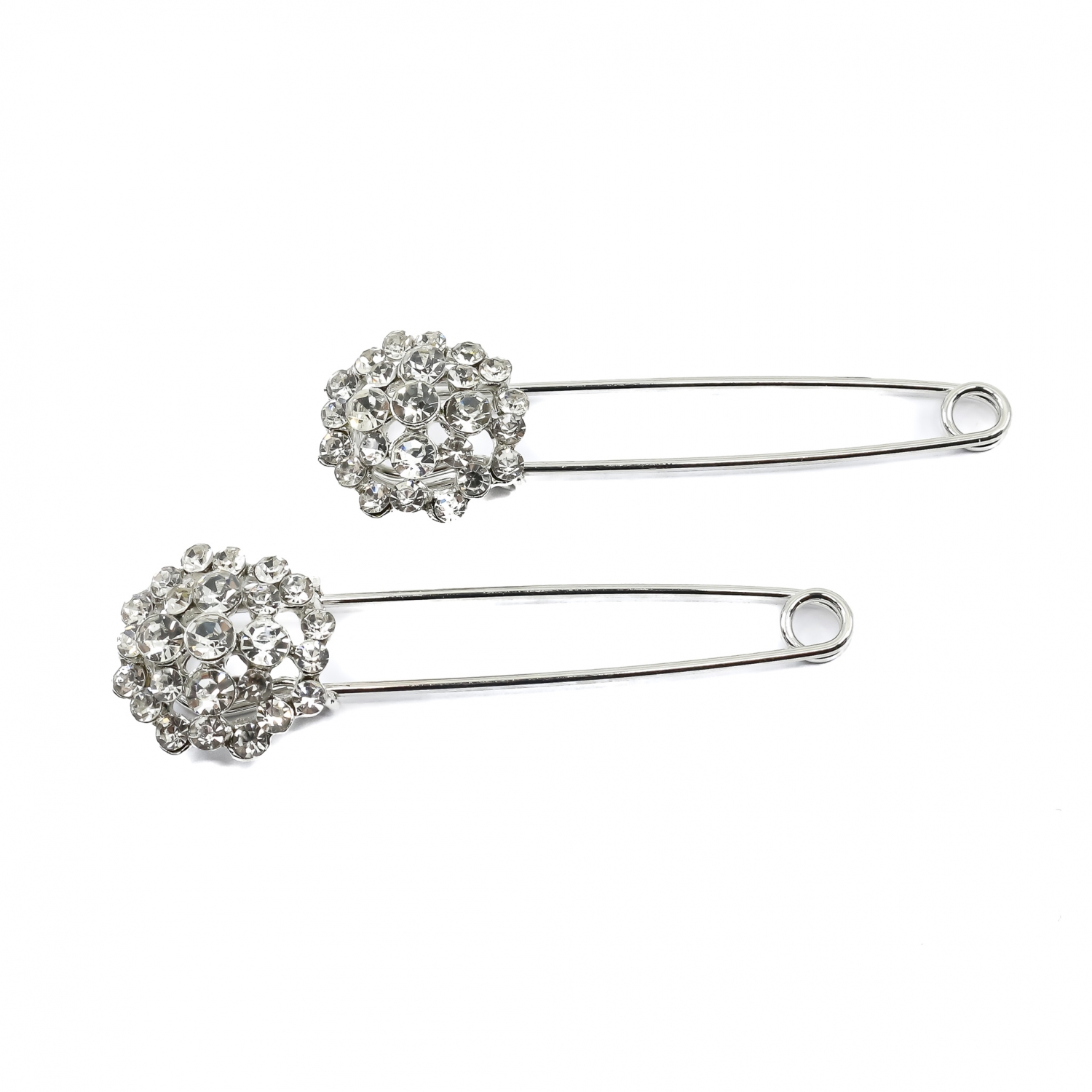 Decorative Pin Brooch with Rhinestones, 8x2.5 cm (6 pcs/pack)Code: N1259