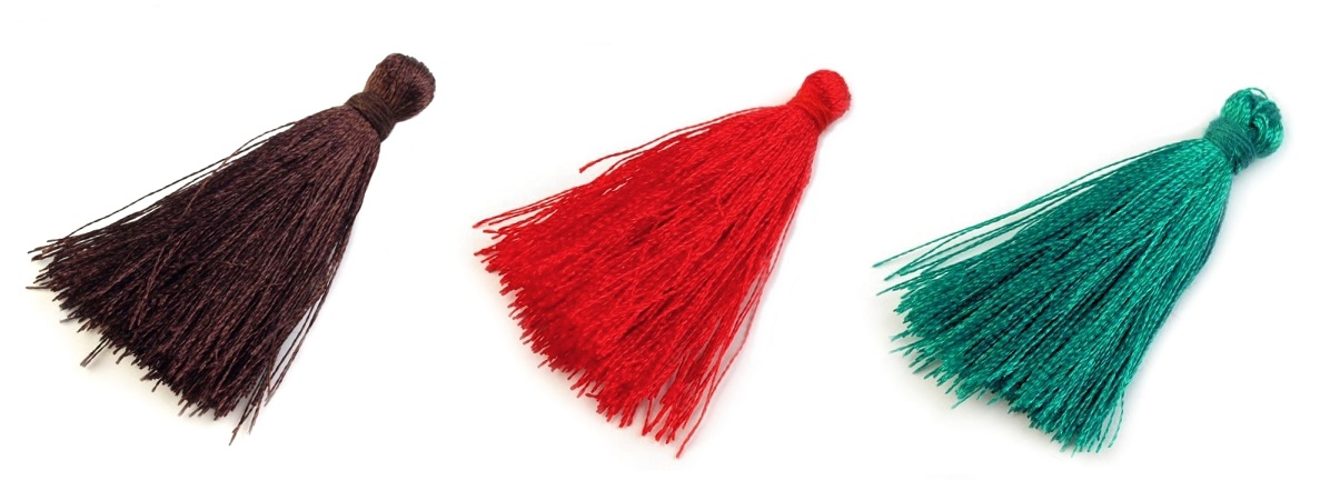 Textile Tassels, length 4 cm (10 pcs/pack)