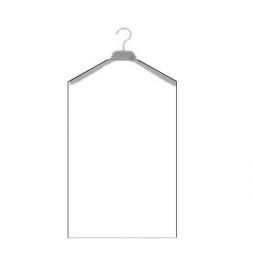 Plastic Transparent Sack Bag - Plastic Garment Cover Clothes Bag with Fold, 60x90cm (200 pcs/pack)