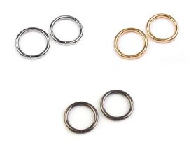 Tub Metalic Decorativ, Rotund, lungime 35 mm (10 bucati/set ) - Inele Metalice Decorative, diametru 25 mm (10 buc/pachet) 
