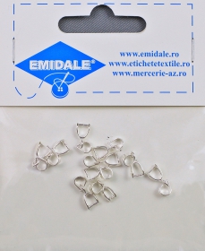 Accesorii Metal Clips Pandant, lungime 13 mm (10 bucati/pachet)