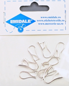 Clips Atasare Ornamente, 16x21 mm (10 buc/pachet) Cod: 750718 - Tortite Cercei Simple, lungime 20 mm (5 perechi/pachet) Cod:TORTITE-SIMPLE-1