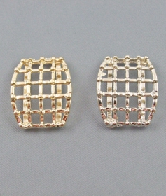 Tortite Cercei Simple, lungime 20 mm (5 perechi/pachet) Cod:TORTITE-SIMPLE-1 Accesorii Metalice, 30x25 mm, Argintiu, Auriu (10 bucati/pachet)