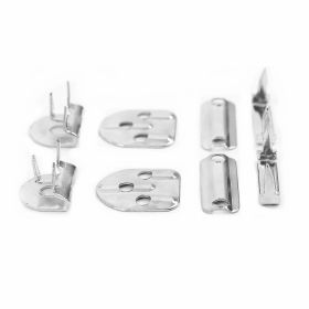 Metal Hook and Eye Clasps, Silver (144 pcs/pack) Code: MB2 parti - Hook and Eye Clasps, Silver, 15 mm (144 pcs/pack) Code: MB-4P-3P