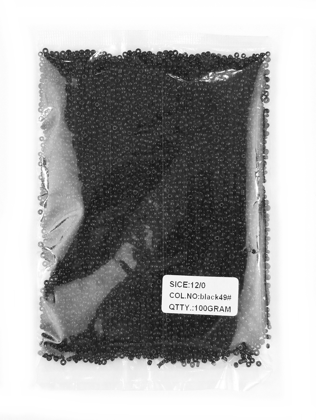 Margele Sticla Negre #49 (100 gr/punga)