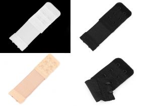 Bra Straps and Extenders - Bra Extender, Width 30 mm, 2 Row, Black (10 pairs/pack )