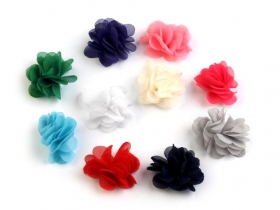 Textile Applique - Decorative Flowers to Stitch or Glue, diameter 30 mm (10 pcs/pack)