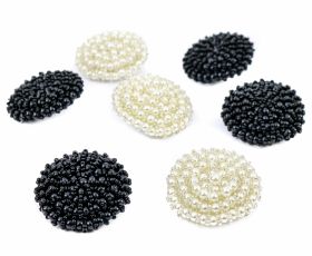 Plastic Shank Buttons, Size: 28L (100 pcs/pack)Code: 0315-6518 - Shank Buttons with Beads, 45 mm (10 pcs/pack)Code: Y11213