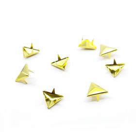 Matrita pentru Ocheti Patrati (1 set/pachet) Cod: 840898 - Tinte Metalice, Model Triunghi, 11 mm, Auriu (100 bucati/punga) Cod: KS-PS11