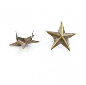 Ornamente metalice Tinte Metalice, Model Stea, 15 mm, Antic-Brass (100 bucati/punga)Cod: KS-PS15