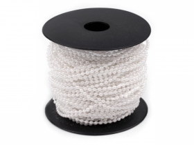 Perle Sirag 4mm, Albe (12 siraguri/pachet) Perle Metraj 3mm (43 metri/rola) Cod: 130123