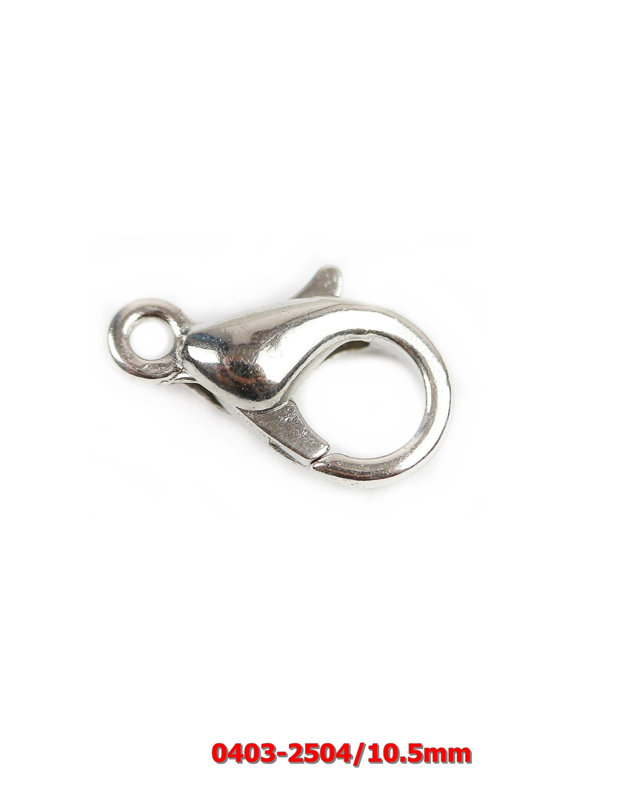 Lobster Claw Clasps, lenght 10.5 mm (100 pcs/bag)