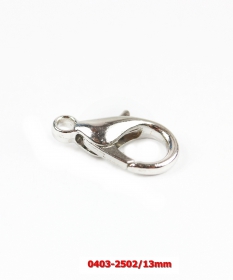 Metal Accessories - Lobster Claw Clasps, lenght 13mm (100 pcs/bag)