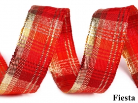 Banda Decorativa Poliester Radu 40 mm ( 100 metri/rola ) Panglică Decorativa cu Lurex si Intaritura de Sarma pe Margini, latime 25 mm (25 metri/rola) Cod 420800