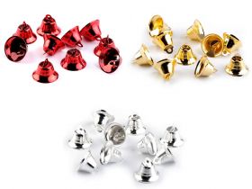 Christmas Decorations - Metal Small Bell 12x20 mm (10 pcs/pack)