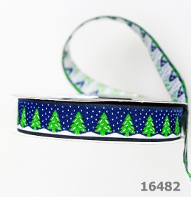Decoratiuni Craciun Banda Decorativa Tesuta, latime 15 mm (10 metri/rola) Cod: 16482