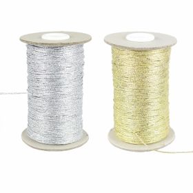 Polyester, Cotton Cord - Cotton Lanyard with Metallic Thread (100 meters/roll) Code: 8039