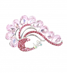 Brooches - Decorative Brooch with Rhinestones, 6x3.5cm (6 pcs/pack),Code: ME0496