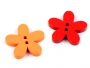 Wooden Decorative Buttons (25 pcs/pack) Model: Flower - 2