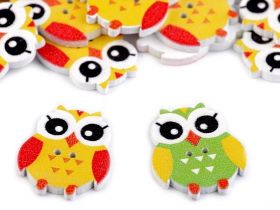 Wooden Decorative Buttons - Wooden Decorative Buttons (25 pcs/pack) Model: Owl