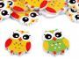 Wooden Decorative Buttons (25 pcs/pack) Model: Owl - 1