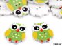 Wooden Decorative Buttons (25 pcs/pack) Model: Owl - 4