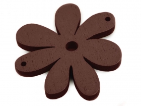 Aplicatie Vestimentara (10 bucati/pachet) Floare din Lemn, 35 x 40 mm (25 bucati/pachet)
