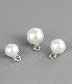 Shirt Buttons  - Pearl Buttons with Metallic Loop,  H221/14, Ø9 mm  (100 pcs/pack)