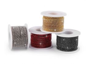 Rhinestone Cup Chain - Rhinestone Chain Trimming Ø2.4mm (9 meters/roll)