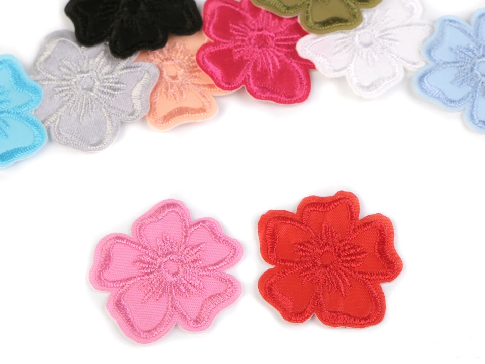 Iron-On Patch, Flower (10 pcs/pack)Code: 390602
