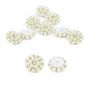 Shank Buttons with Pearls and Rhinestones, 35 mm (10 pcs/pack) Code: BT0725 - 1