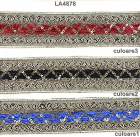 Pasmanterie cu Fir Metalic, 75 mm (13.716 metri/rola) Cod: LA4876 - Pasmanterie cu Fir Metalic, 40 mm (13.716 metri/rola) Cod: LA4878