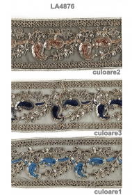 Pasmanterie LA2272 Maro ( 9m/rola) - Pasmanterie cu Fir Metalic, 75 mm (13.716 metri/rola) Cod: LA4876