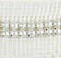Banda cu Perle in Montura, 4 cm, Alba (9.144 m/rola)  LA3135 - 2