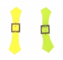 Plastic Buckles, 11 x 1.5~2.5 cm, Yellow, Green (10 pcs/pack) - 2