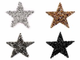 Iron-On Patch, Flower (12 pcs/pack)Code: M6114 - Iron-On Patch with Sequins, Star (10 pcs/pack) Code: 390447