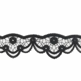 Lace, width 10 cm (10 meters / roll) Cod: 3826 - Border Lace Embroidered Trim Tulle, 90 mm (8.6 m/roll) Code: 14067