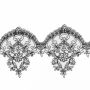 Border Lace Embroidered Trim Tulle, 185 mm (9 m/roll) Code: 13492 - 1