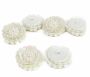 Shank Buttons with Pearls, Sequins and Beads, 5 cm, Cream (6 pcs/pack) Code: BT0826 - 1